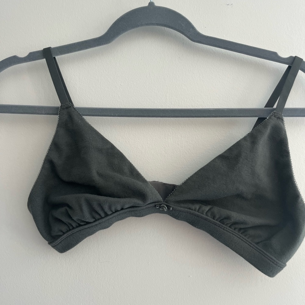 Skims Cotton Collection Bralette dark green large